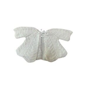 Baby Sweater Hand Knit White
